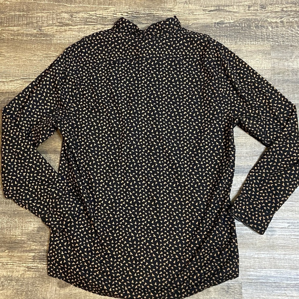 Lee XL Men Shirt‎ Black Tan Print Western Core Modern Cowboy Streetwear Y2K Vibe - Picture 3 of 7